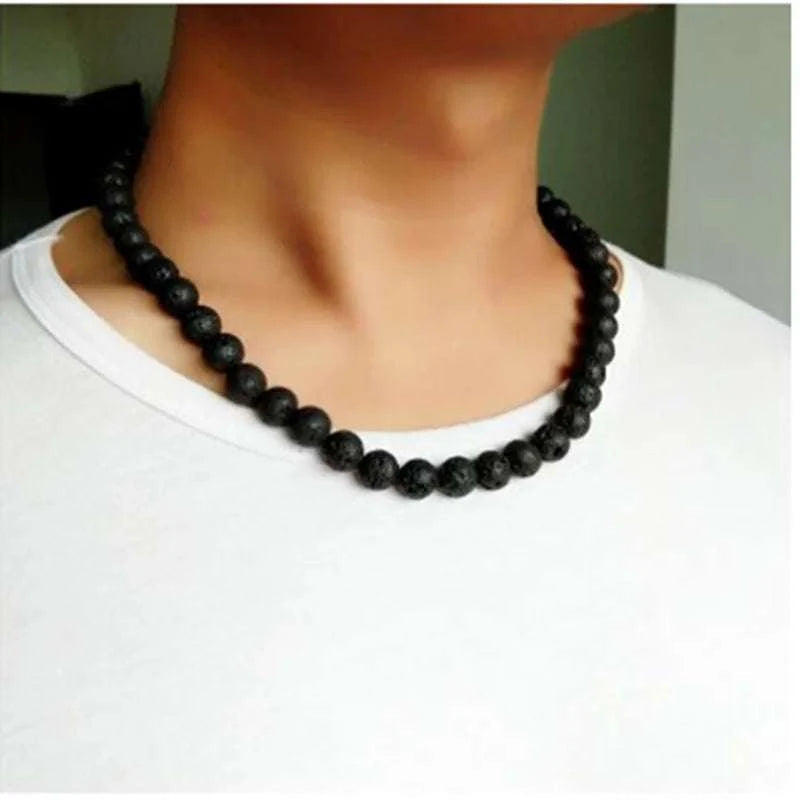 BALCK TIGER EYE WAVE NECKLACE