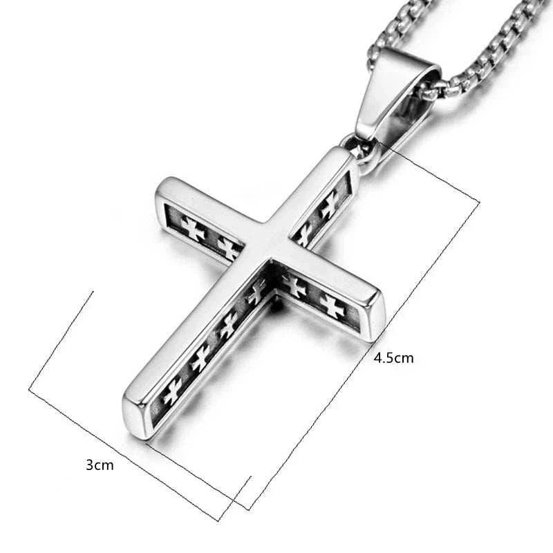 3D CROSS NECKLACE - Double Fancy