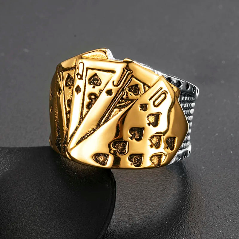 STEEL SPADES POKER RING