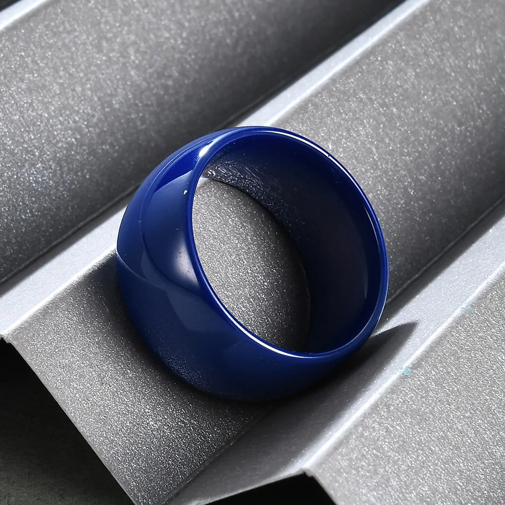 POLISHED BLUE CERAMIC RING