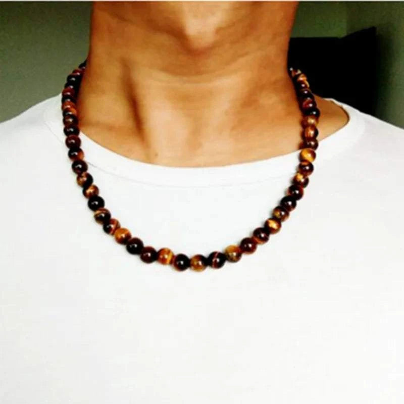 BALCK TIGER EYE WAVE NECKLACE