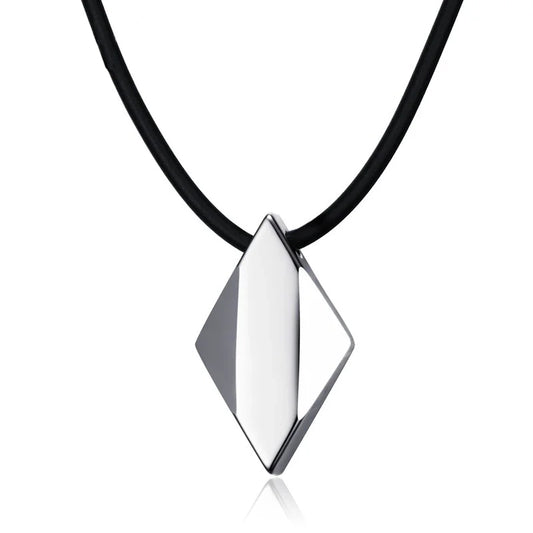 Tungsten Rhombus Necklace Pendant-Double Fancy