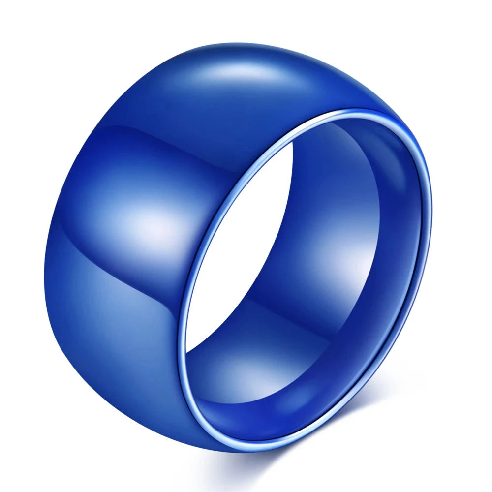 POLISHED BLUE CERAMIC RING