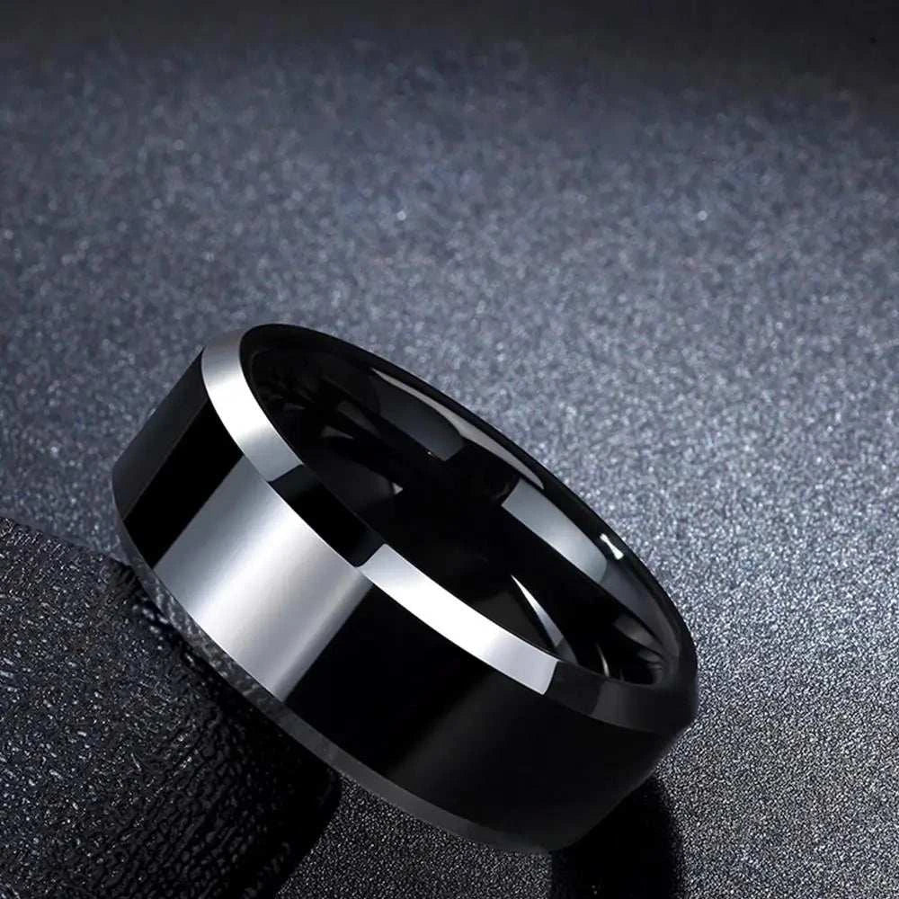 TITANIUM BLACK POLISHED RING