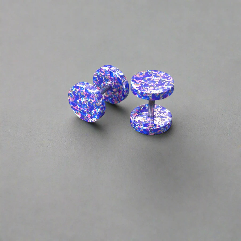 STEEL FAUX PLUG EARRING