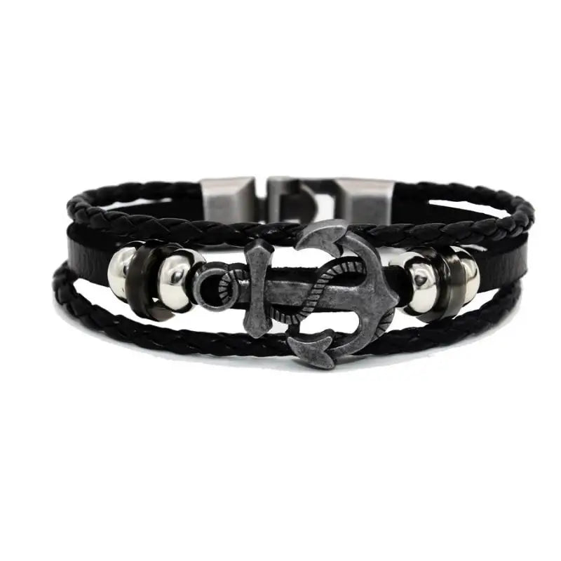 MULTILAYER VINTAGE ANCHOR BRACELET