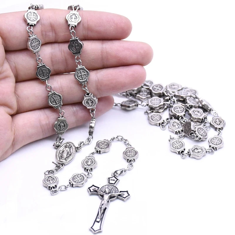 SAINT BENEDICT ROSARY NECKLACE