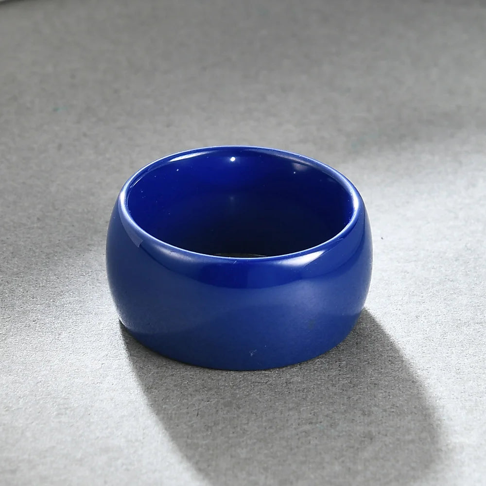 POLISHED BLUE CERAMIC RING