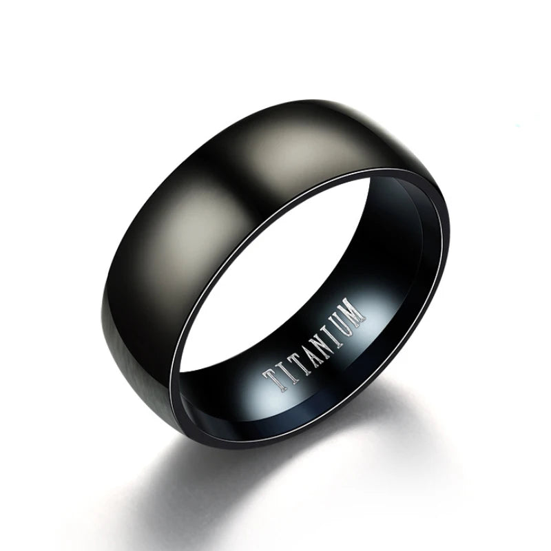 TITANIUM STEEL BLACK RING