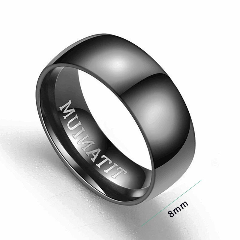 TITANIUM STEEL BLACK RING