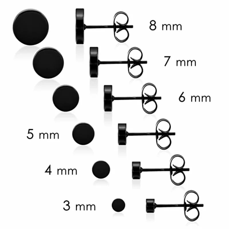 BLACK STAINLESS STEEL PLUG EARRING