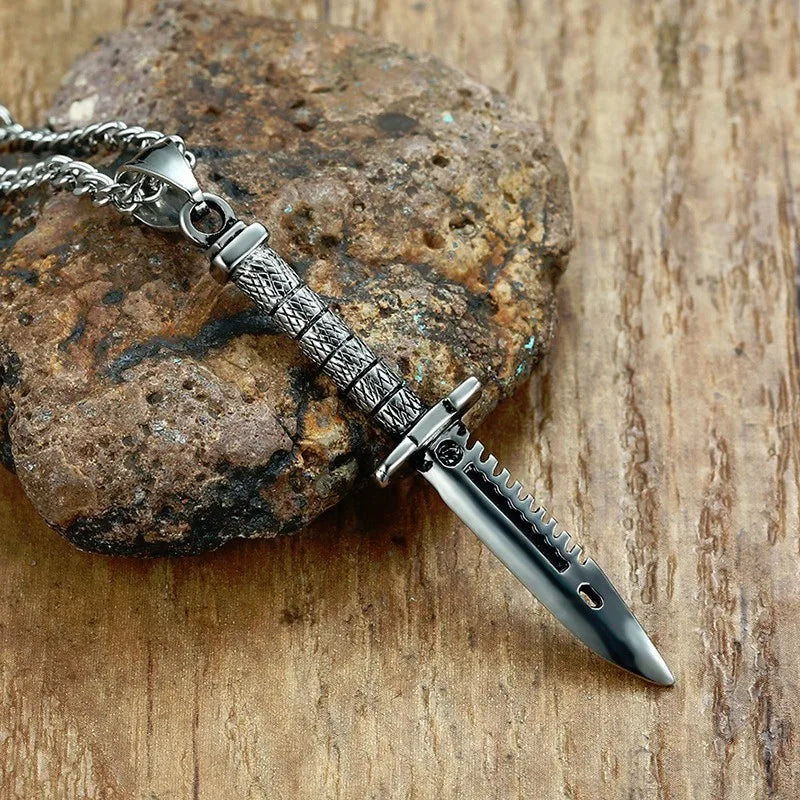 STEEL SWORD DAGGER NECKLACE