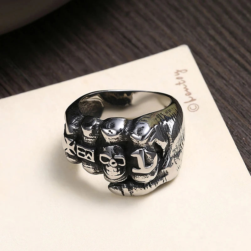 STAINLESS STEEL BIKER RING