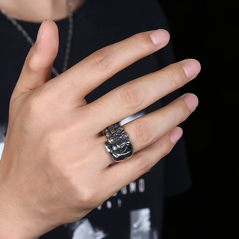 STAINLESS STEEL BIKER RING