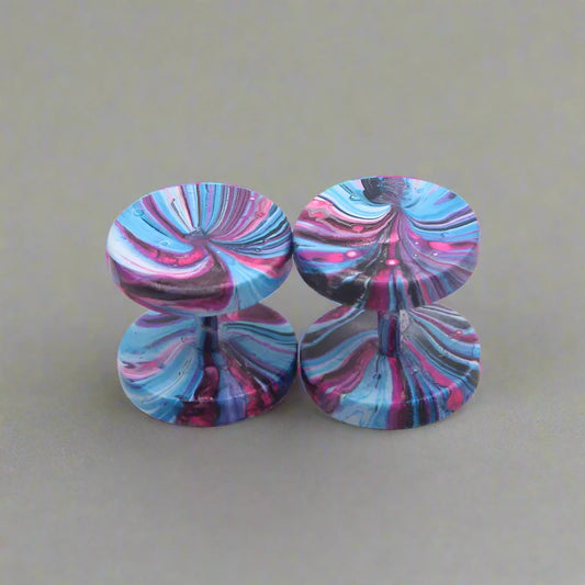 STEEL FAUX PLUG EARRING