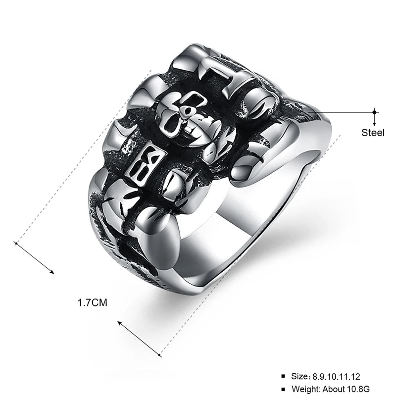 STAINLESS STEEL BIKER RING