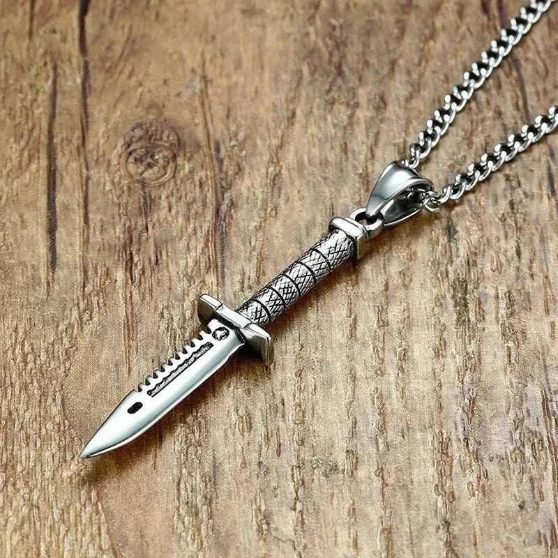 STEEL SWORD DAGGER NECKLACE