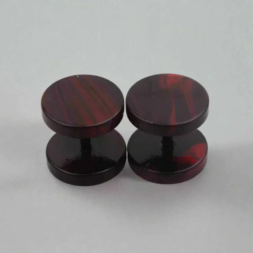 STEEL FAUX PLUG EARRING