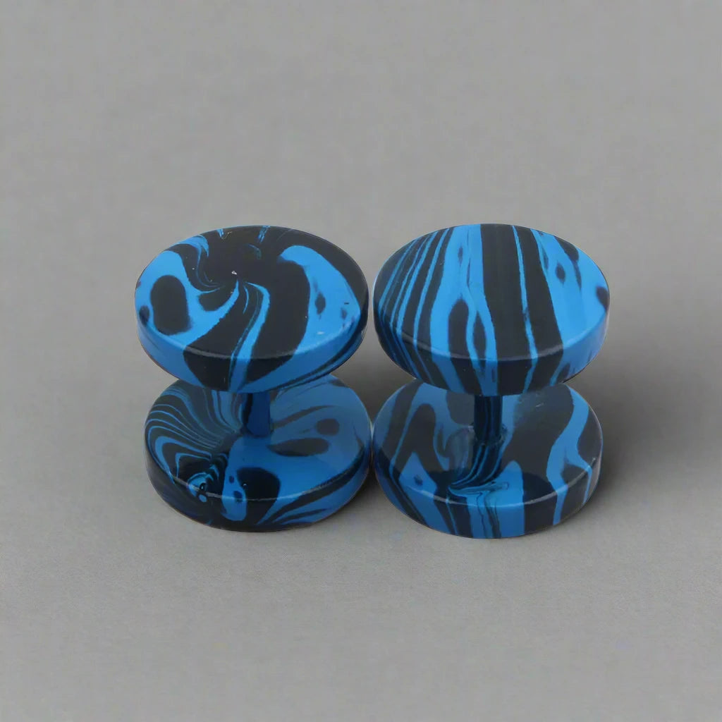 STEEL FAUX PLUG EARRING