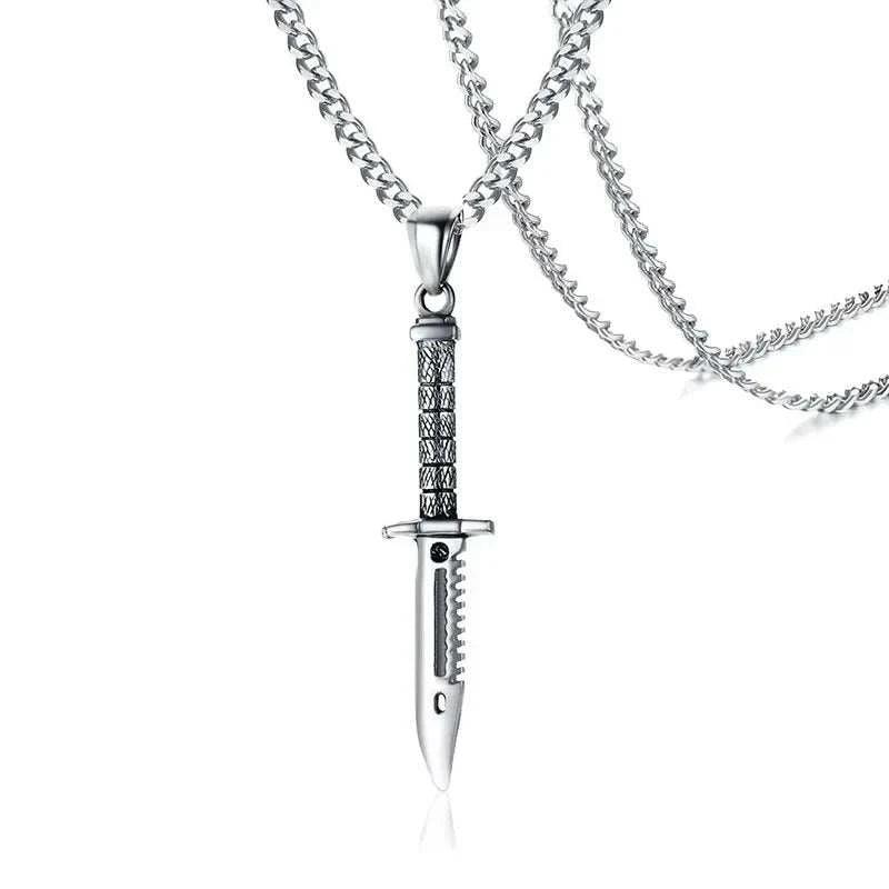 STEEL SWORD DAGGER NECKLACE