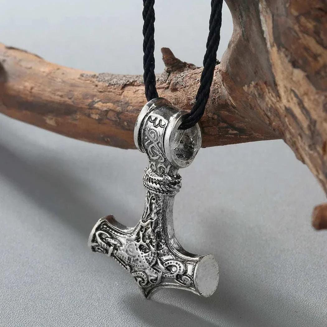 WOLF THORS HAMMER NECKLACE