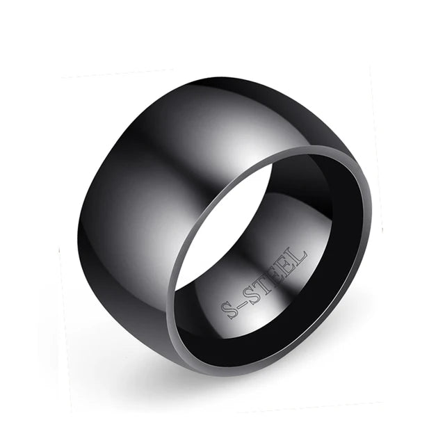 TITANIUM BRUSHED GROOVE RING