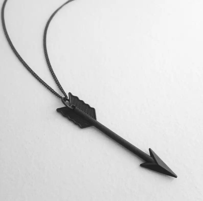 BLACK ARROW NECKLACE PENDANT