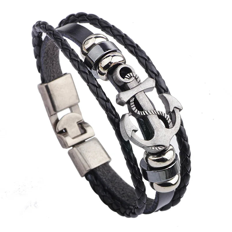 MULTILAYER VINTAGE ANCHOR BRACELET