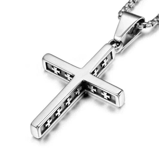 3D CROSS NECKLACE - Double Fancy