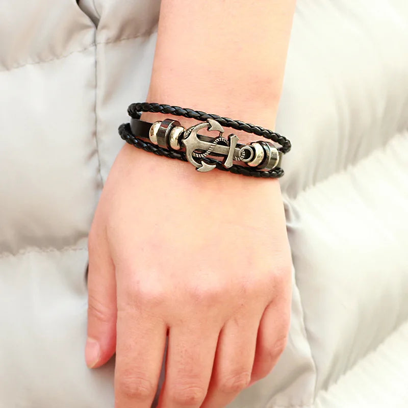 MULTILAYER VINTAGE ANCHOR BRACELET