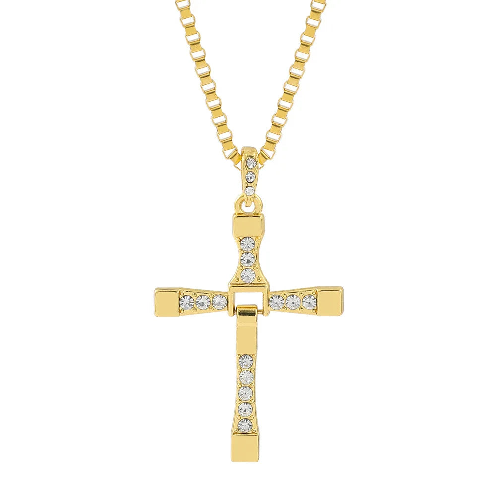 GOTHIC HOLLOW CROSS NECKLACE