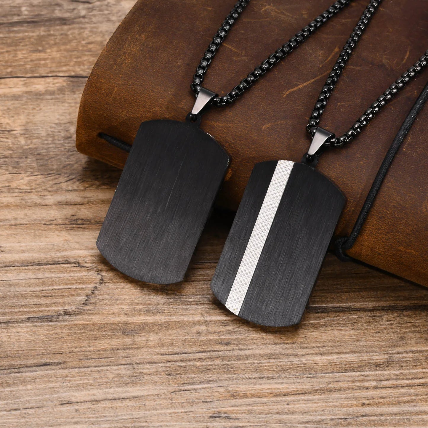 STEEL FASHION TAG NECKLACE