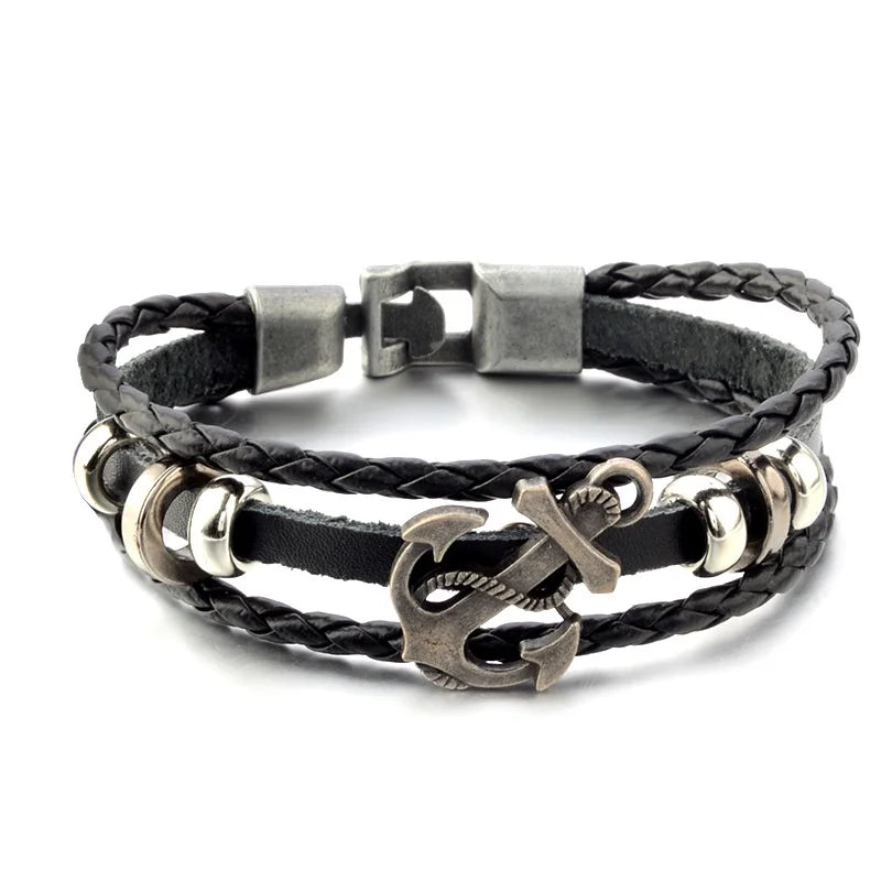 MULTILAYER VINTAGE ANCHOR BRACELET