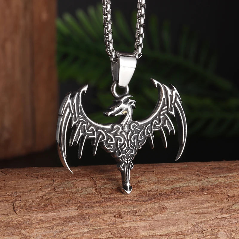 STEEL THOR PENDANT NECKLACE