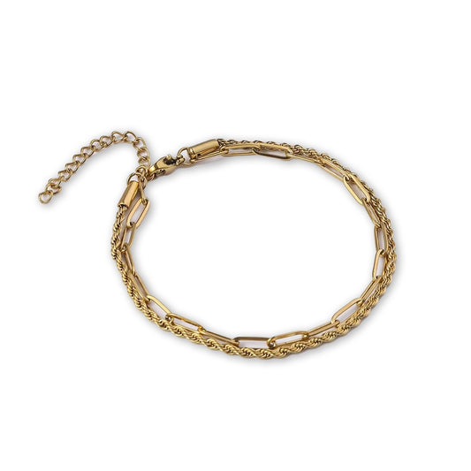 Double Layered Chain Bracelet-Double Fancy