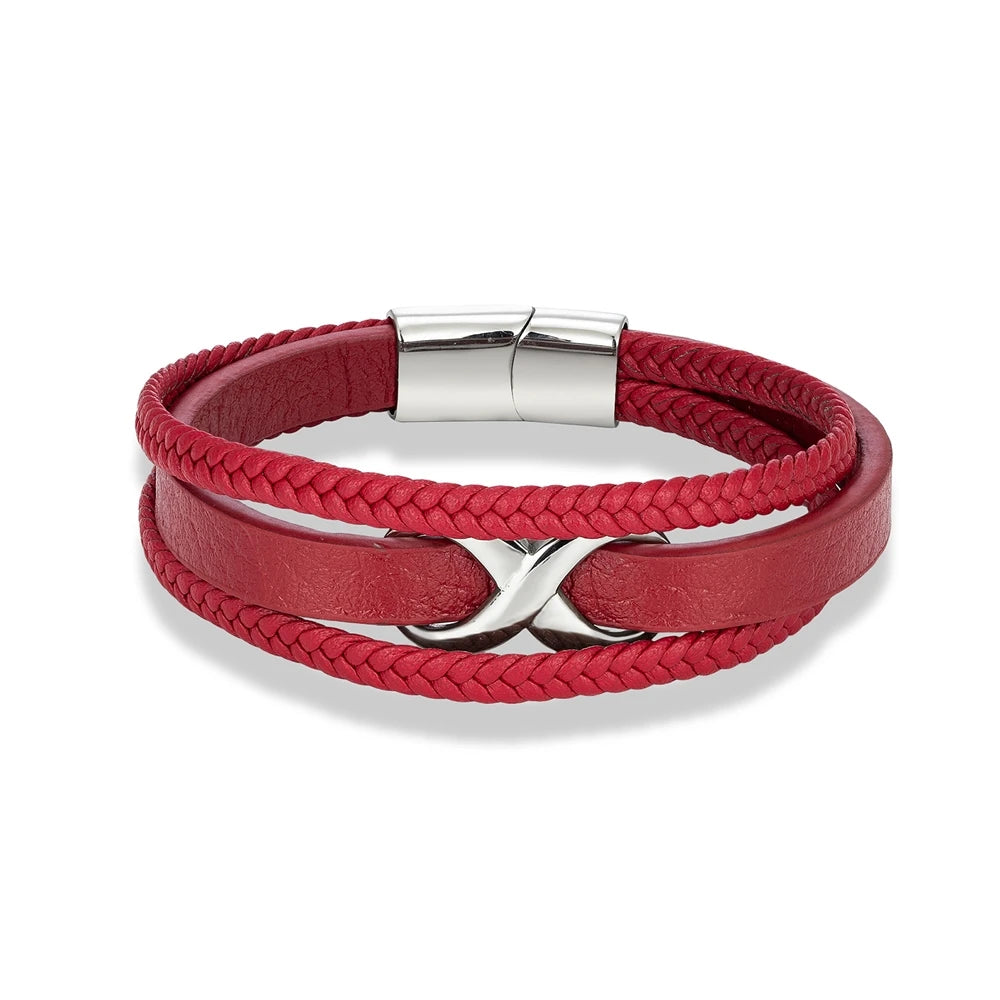 Infinity Knot Leather Bracelet-Double Fancy