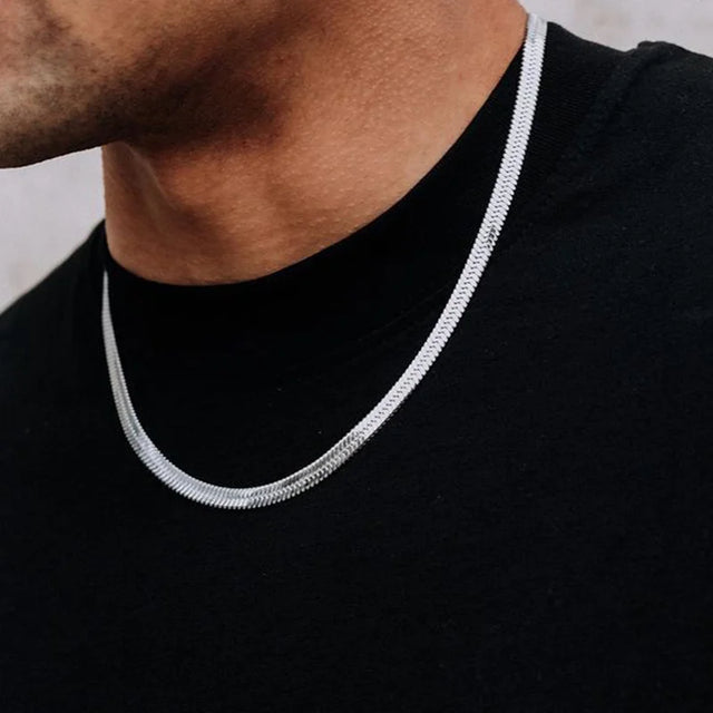 FLAT SNAKE CHOKER NECKLACE