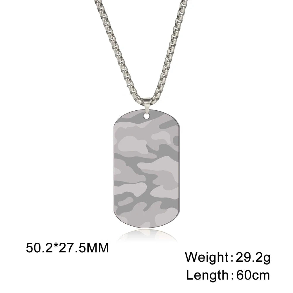 CAMOUFLAGE MILITARY NECKLACE