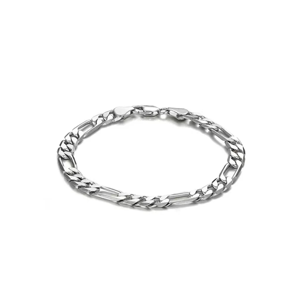 Essentials Figaro Chain Bracelet-Double Fancy