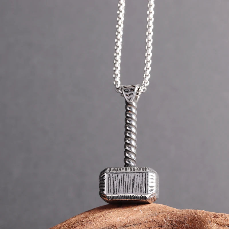 STEEL THOR PENDANT NECKLACE