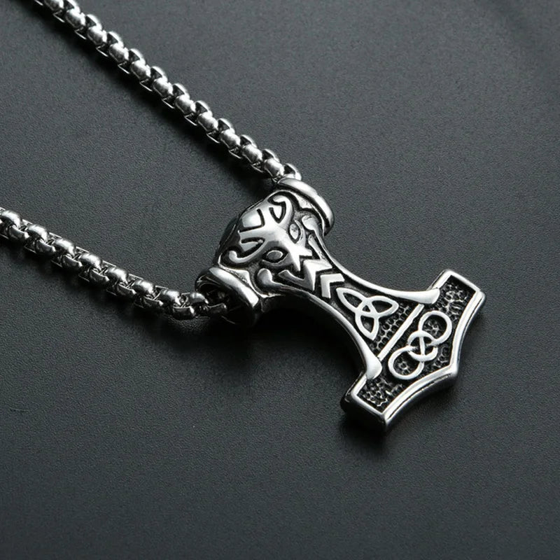 STEEL THOR HAMMER NECKLACE