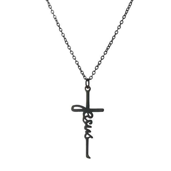 JESUS CROSS HOWLLOW NECKLACE