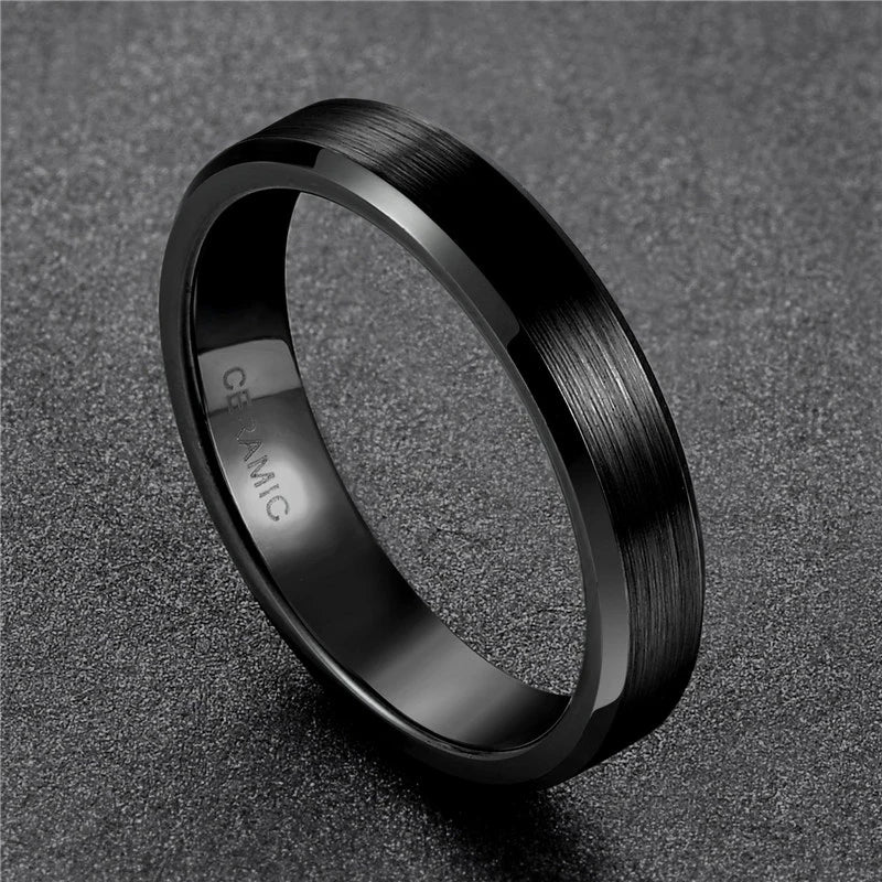 MATTE BLACK CERAMIC RING