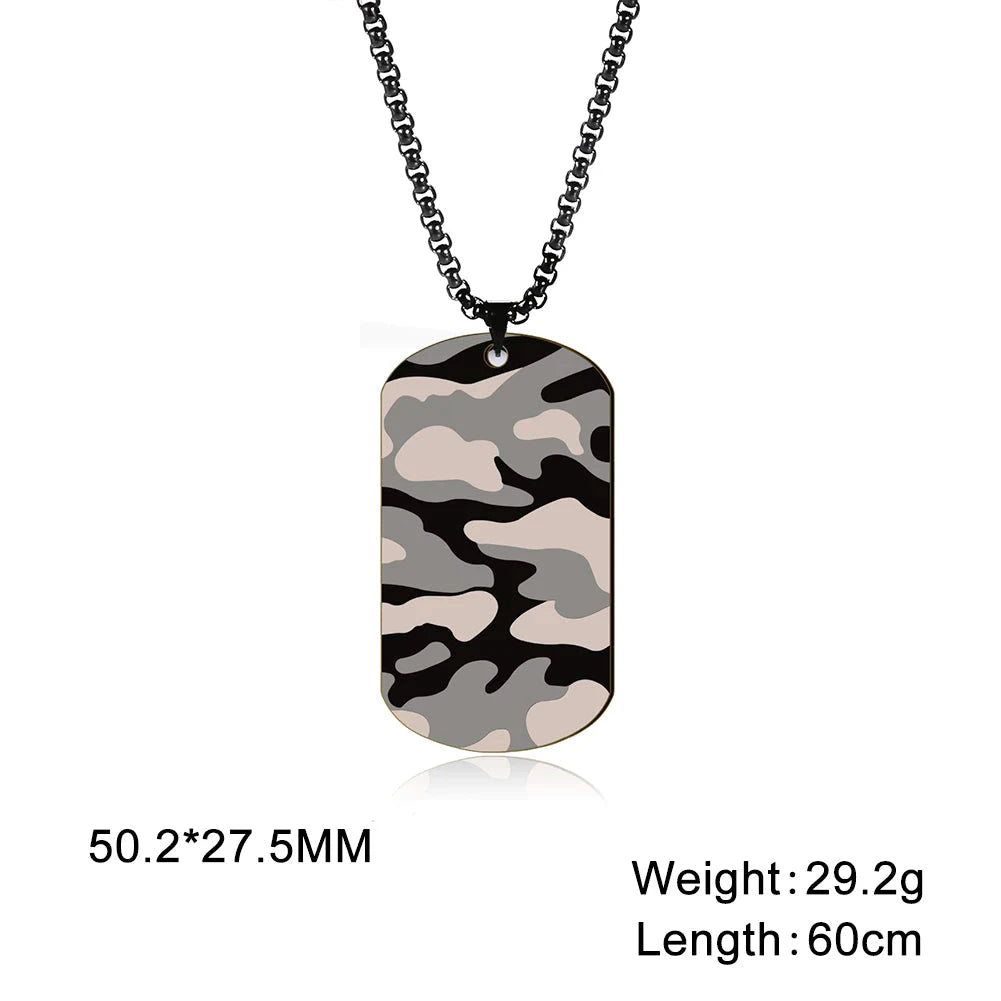 CAMOUFLAGE MILITARY NECKLACE