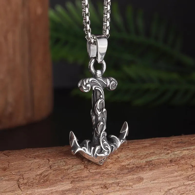 STEEL THOR PENDANT NECKLACE