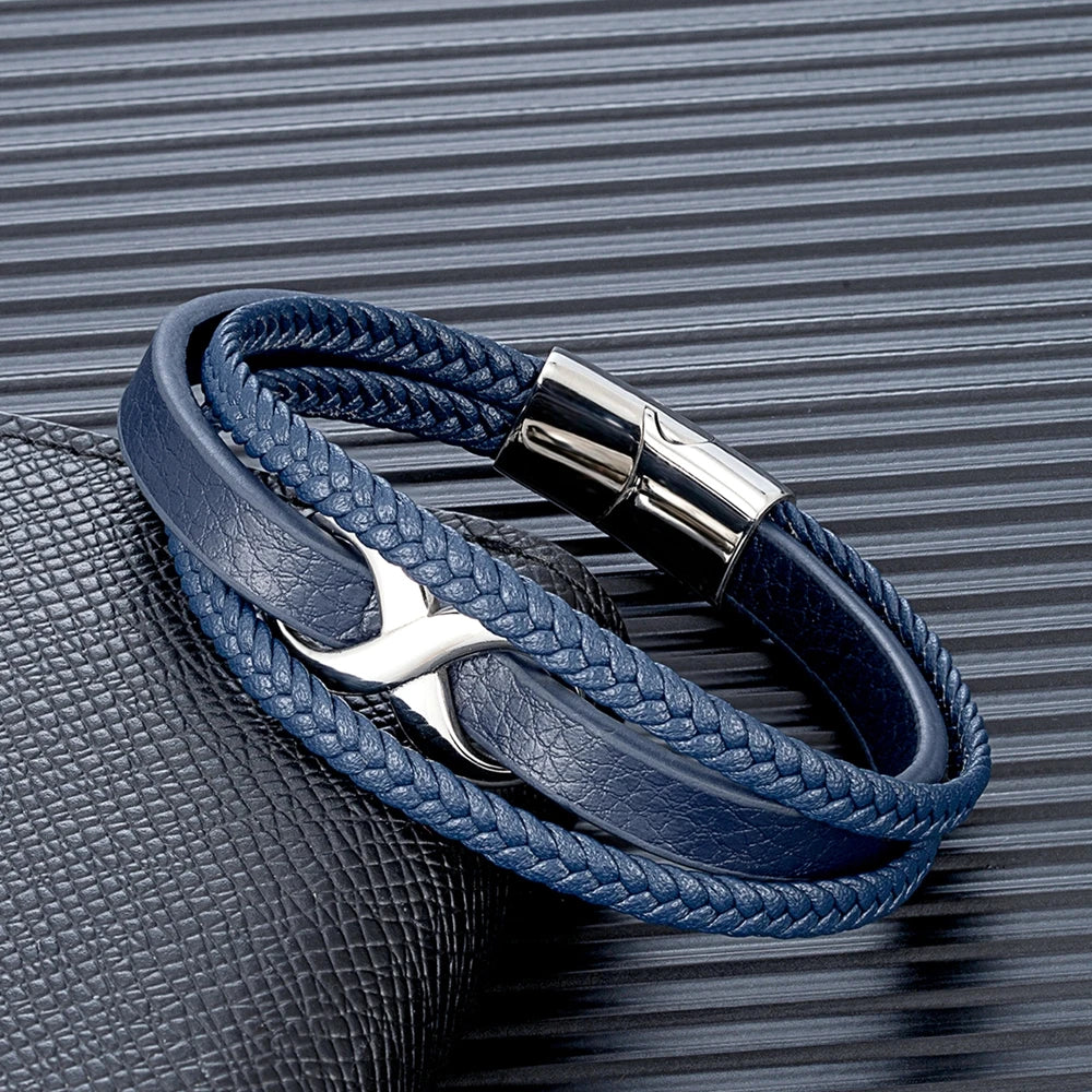 Infinity Knot Leather Bracelet-Double Fancy