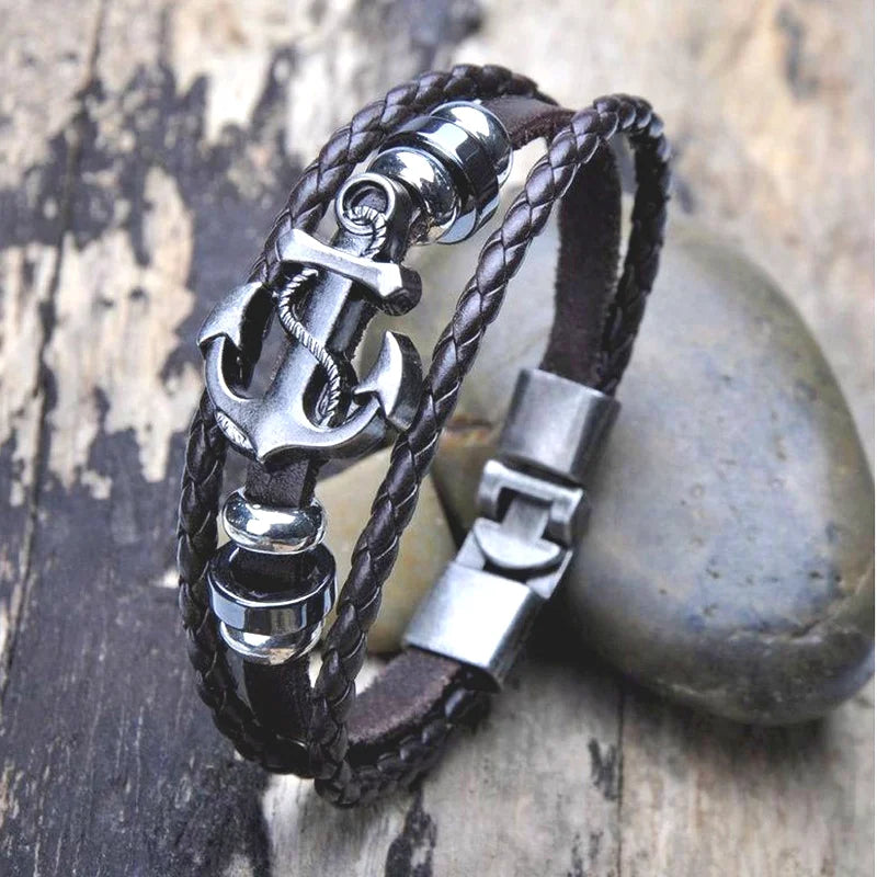 MULTILAYER VINTAGE ANCHOR BRACELET