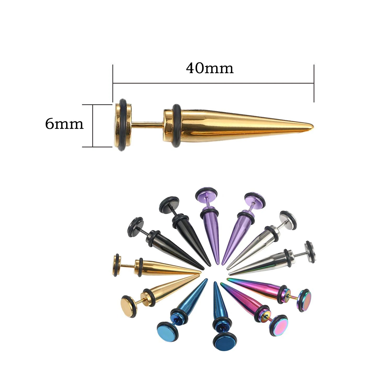 STEEL TAPER EARRING