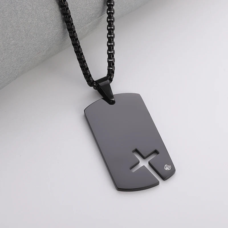 STEEL ORTHODOX CROSS NECKLACE