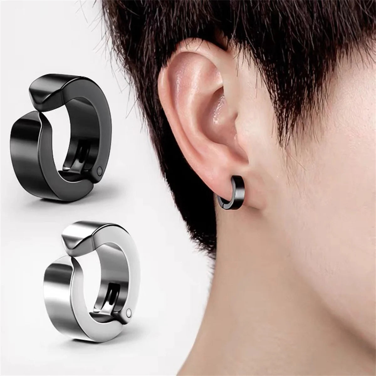 STEEL CLIP ON EARRINGS